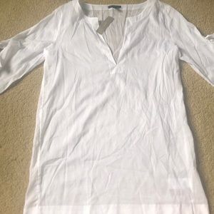 J. Crew White Sheer Coverup